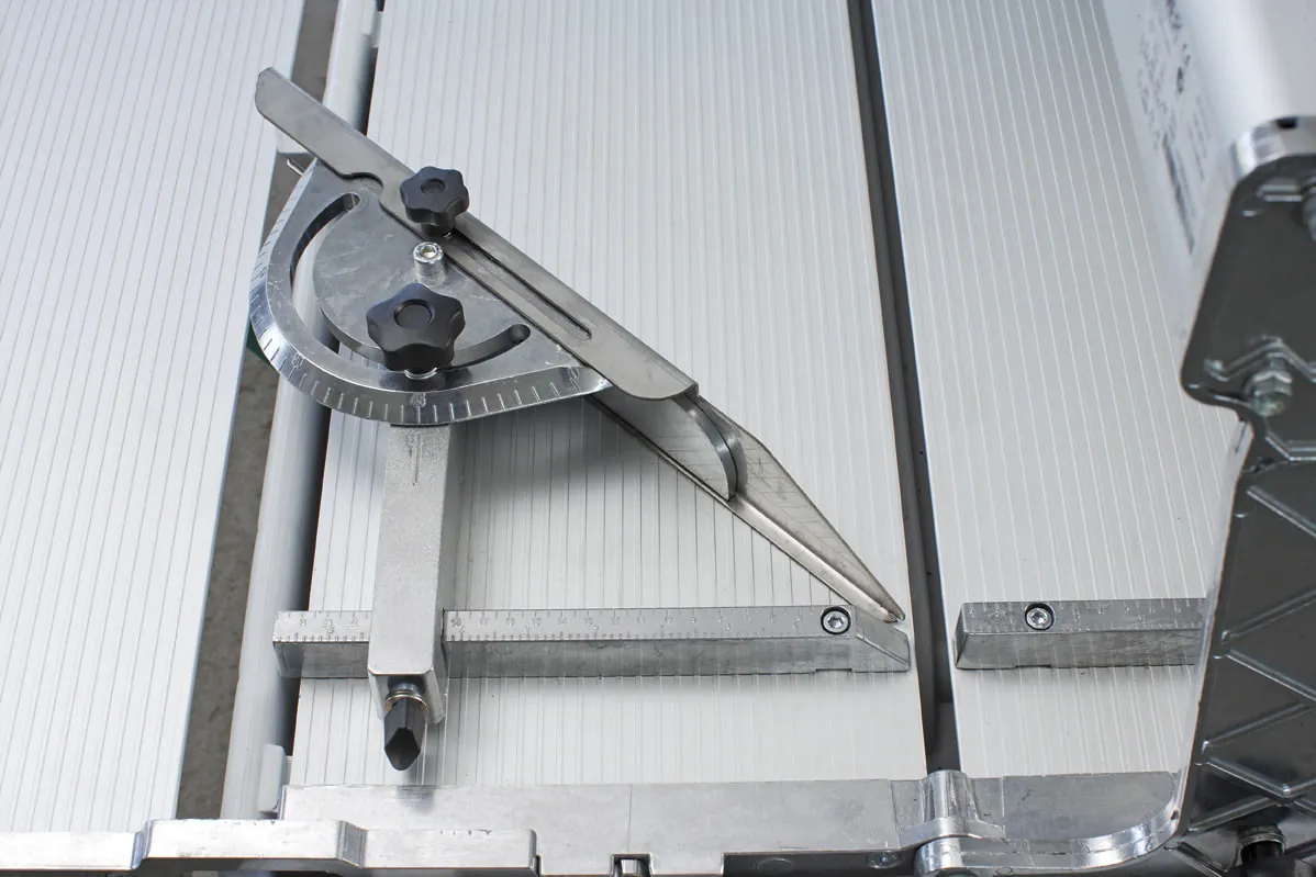 Combicut 200 Overhead Rail Saw: Protractor